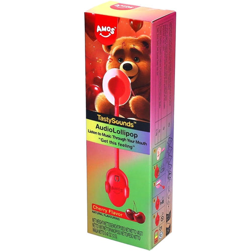 Amos TastySounds Get The Feeling Audio Lollipop CHERRY Flavour