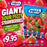 Vidal Giant Fizzy/Sour Strawberries 1kg Bag (Gluten Free)