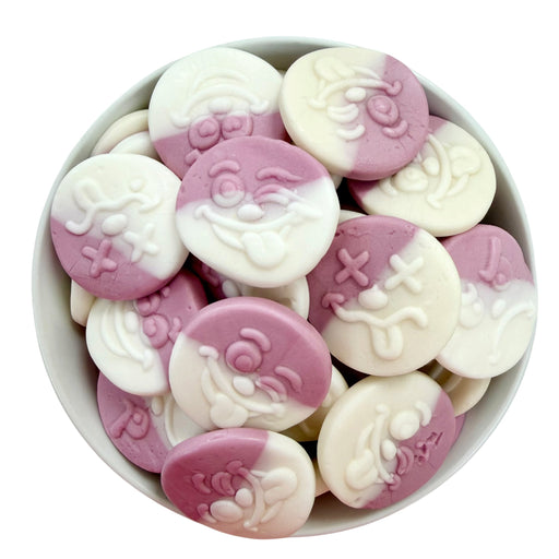 Vanilla & Raspberry Foam Smileys (Vegan, Gluten Free)