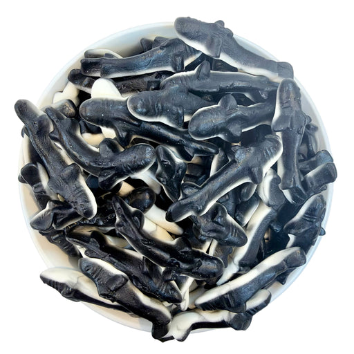 Vidal Mini Black Jelly Sharks (Gluten Free)
