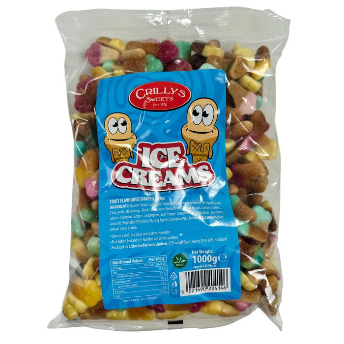 Crilly's Plain Ice Creams 1Kg (Halal)