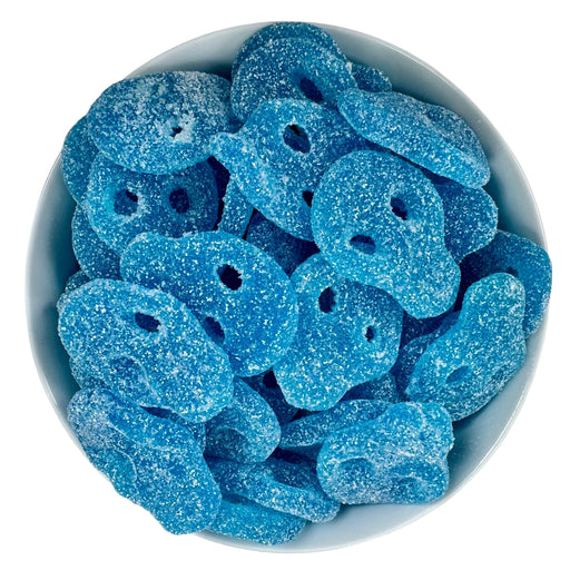 Fizzy Blue Raspberry Skulls (Vegan)
