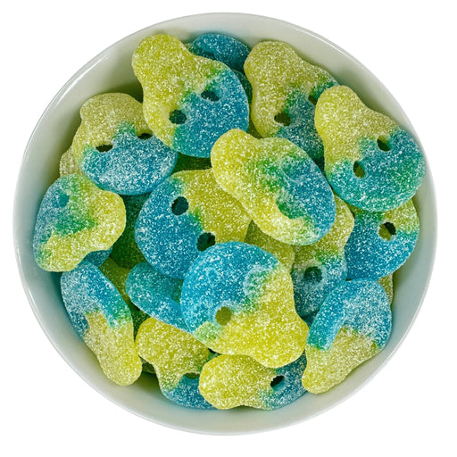 Fizzy Yellow & Blue Skulls (Vegan)