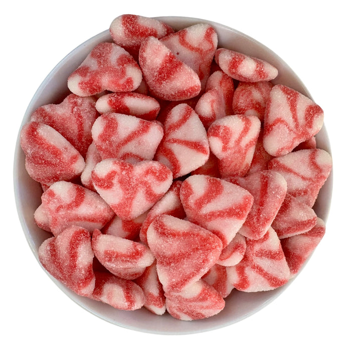 Sugared Twist Strawberry Hearts (Gluten Free, Halal)