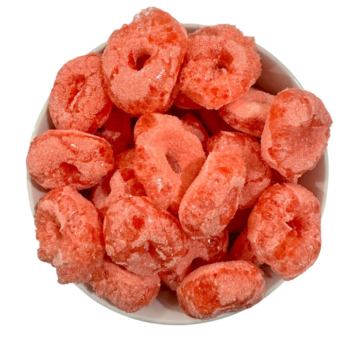 Fizzy Strawberry Rings (Freeze Dried) (Halal, Gluten Free)
