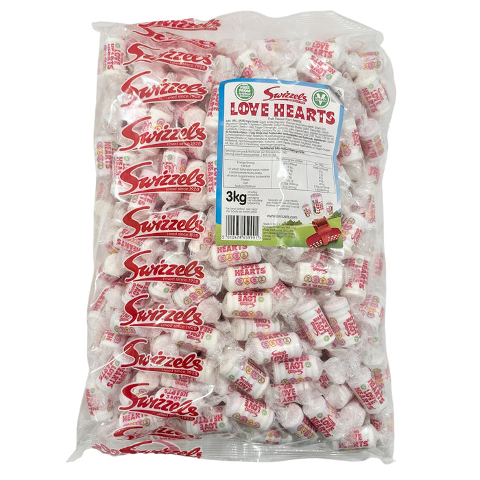 Swizzels Love Hearts 3kg Bag (Vegan)
