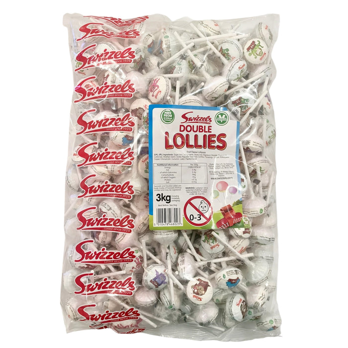 Swizzels Double Lollies 3kg Bag (Vegan)