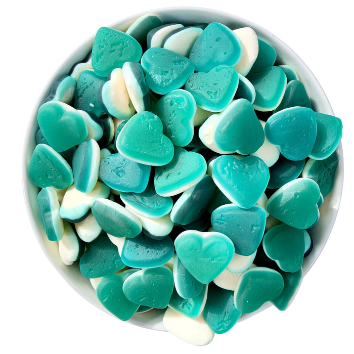 Blue Raspberry Heart Shaped Jelly Gummies