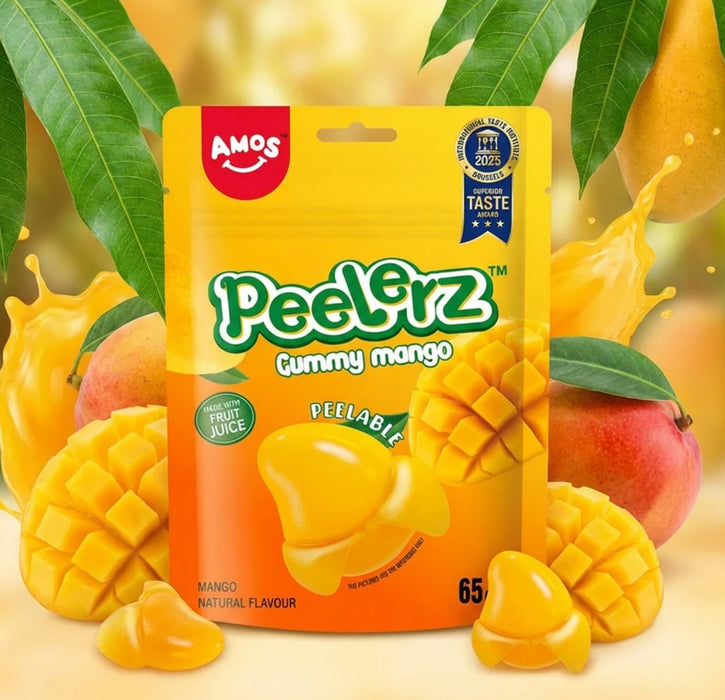 AMOS Peelerz Gummy Mango Bag - 120g
