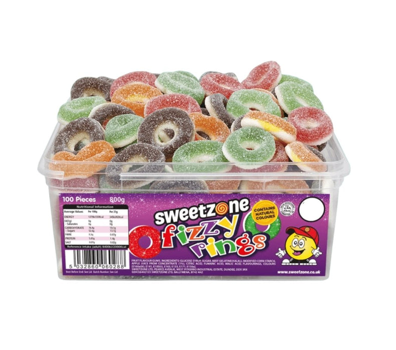 Sweetzone Sour Fizzy Rings (Halal)